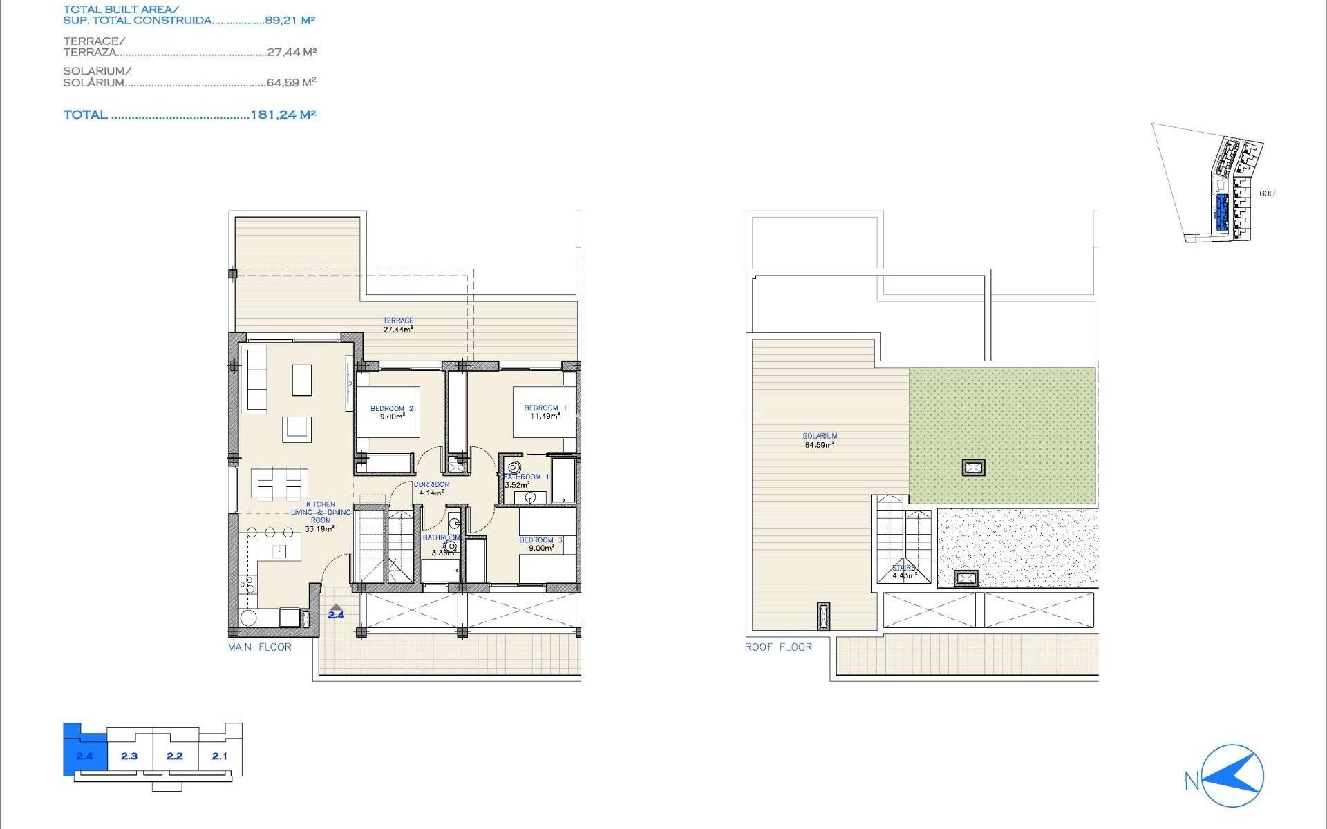 Neubau - penthouse - Los Alcázares - Serena Golf